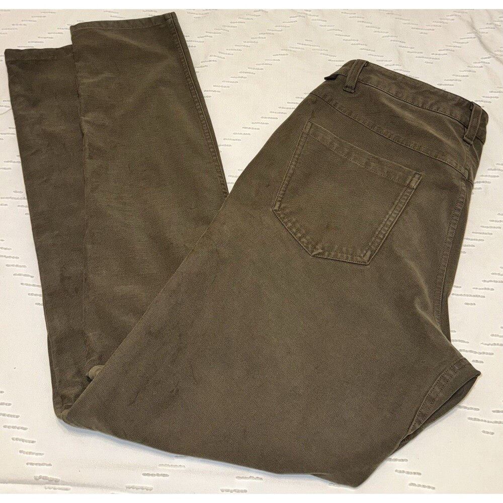 Lululemon Denim Jeans Everyday Pants Olive Green Men's Size 30x30 Distressed
